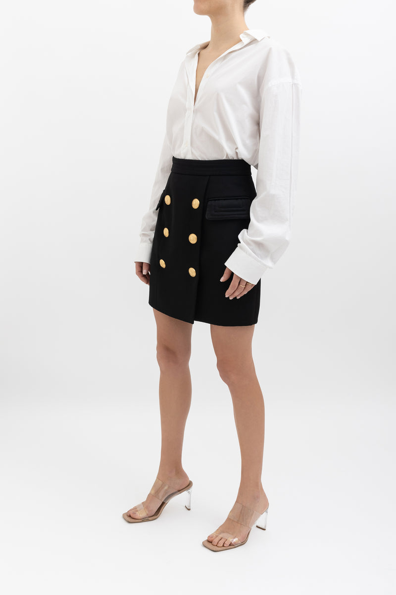 Balmain Women Wool Mini Skirt