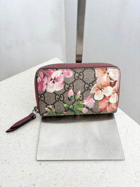 Gucci Blooms Mini Zip Around Wallet