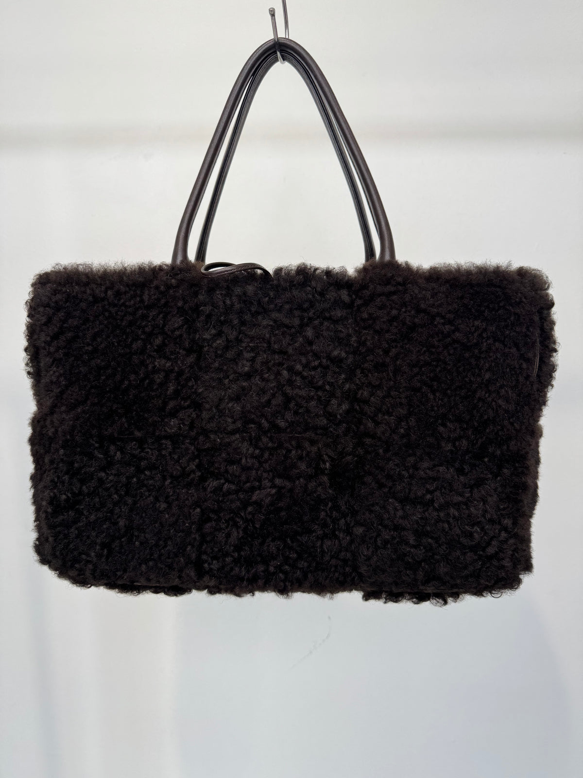 Bottega Veneta Chocolate Shearling Arco Tote