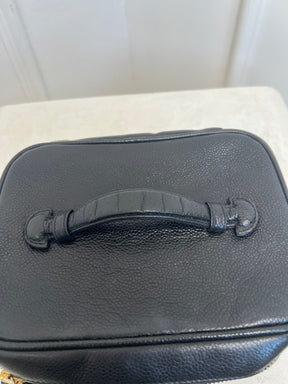 Chanel Black Leather Toiletry Case