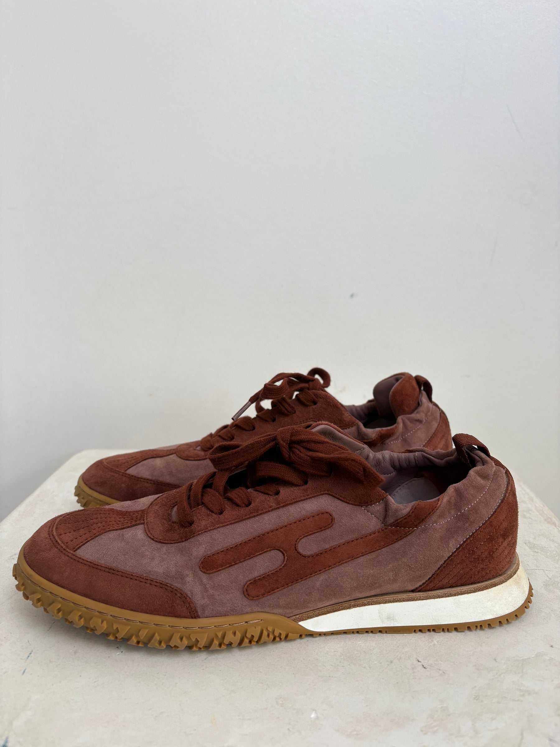 Hermès Maroon Suede Jet Sneaker, 40