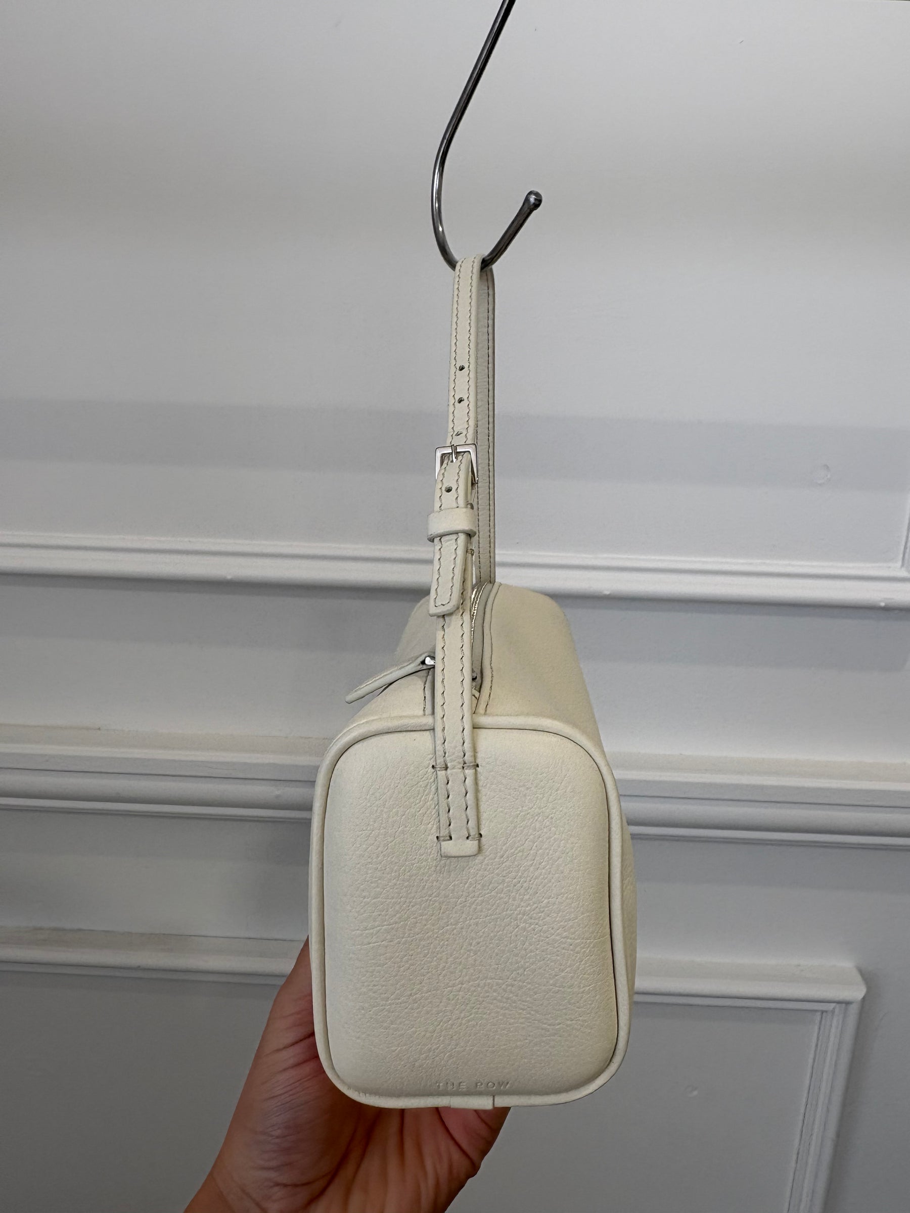 The Row Ivory Grained Leather 90's Bag