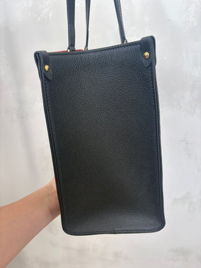 Louis Vuitton On The Go MM Empriente Tote Bi Colour Black And Beige