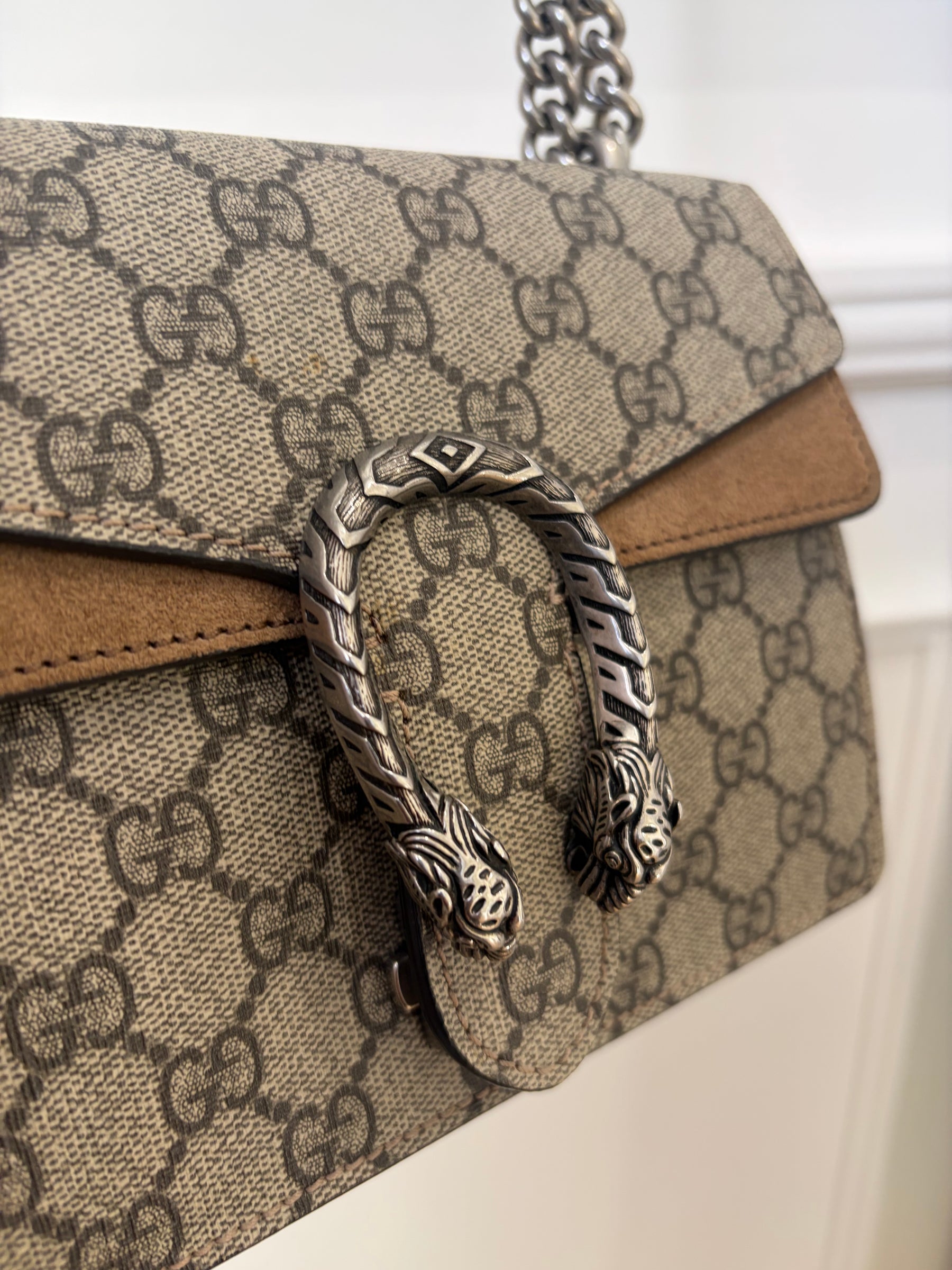 Gucci Supreme Canvas Monogram Mini Dionysus Bag