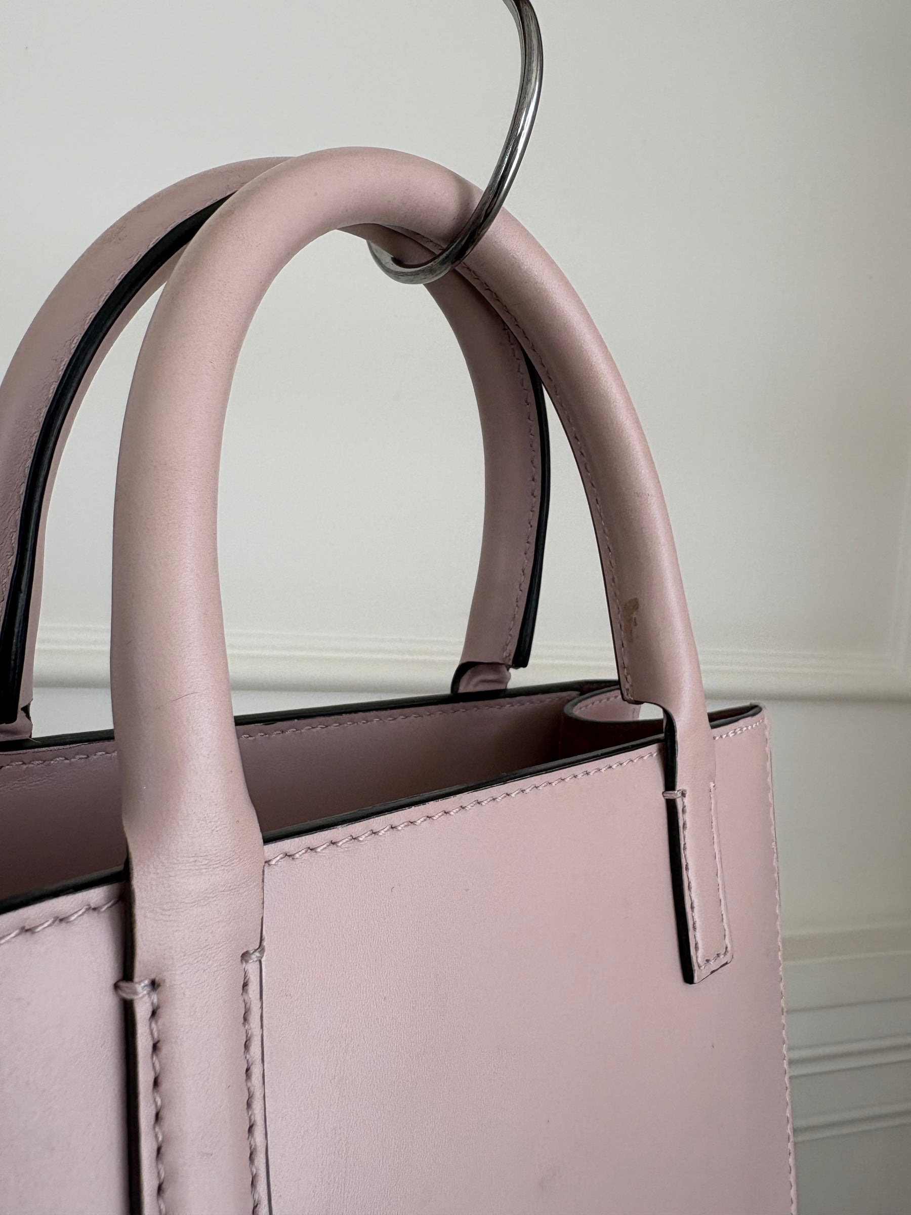 Valentino Garavani Blush Pink Mini Logo Shoulder Tote