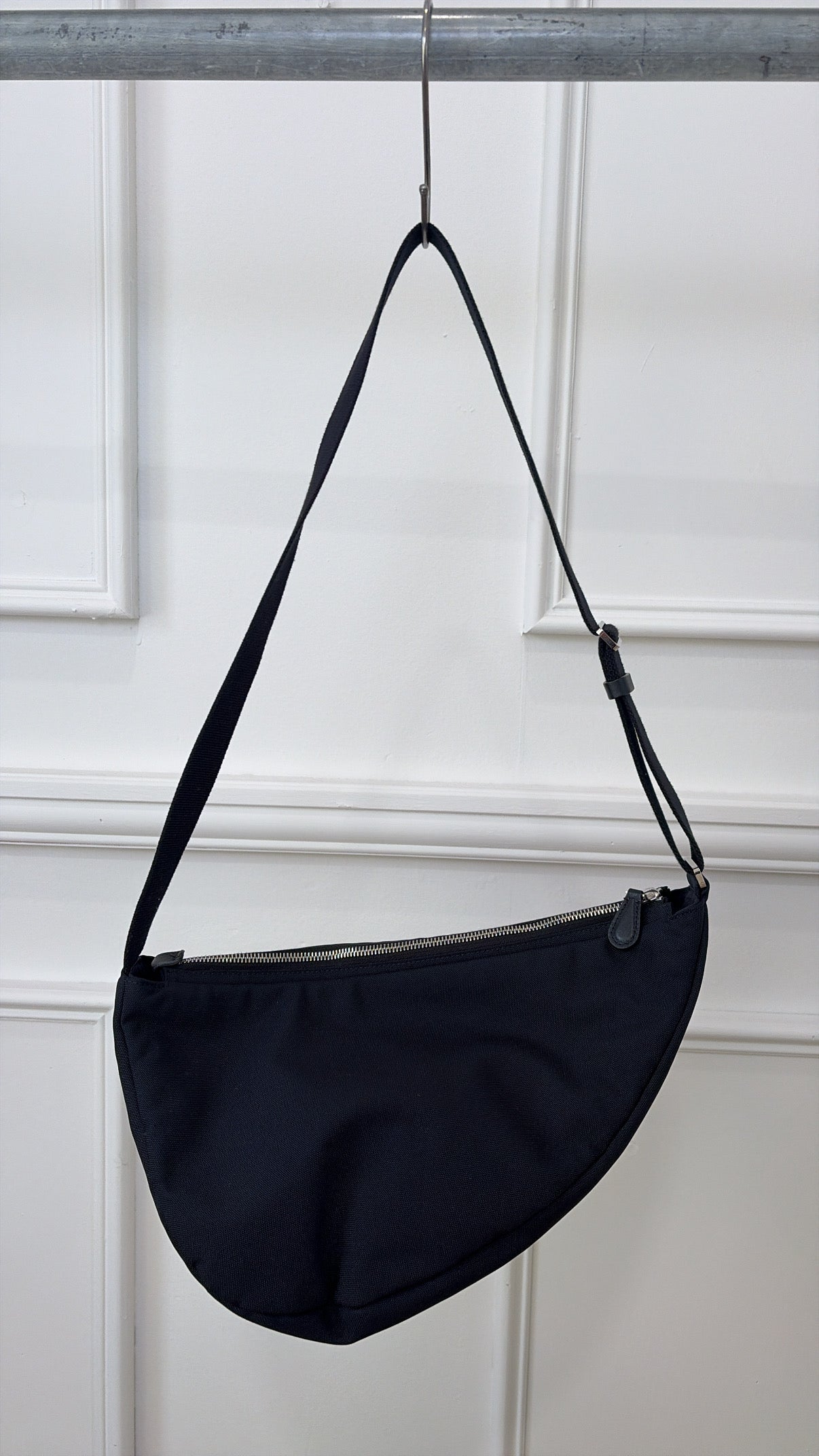 The Row Black Canvas Small Banana Bag
