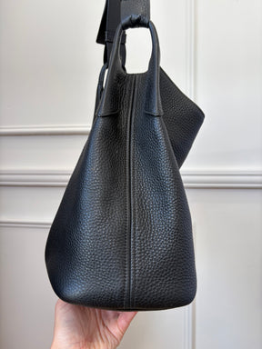 Prada Grained Leather Hobo Bag Black