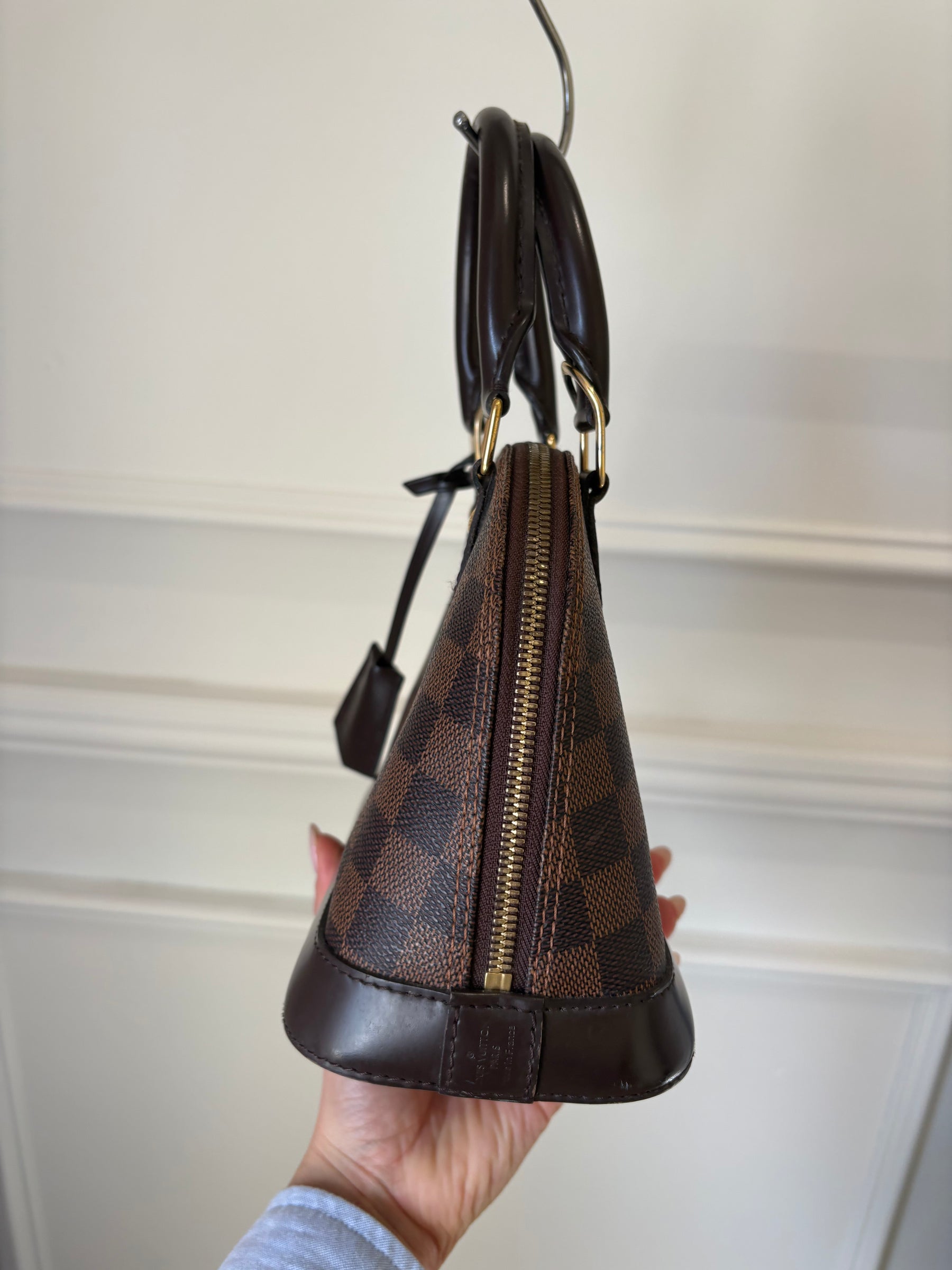 Louis Vuitton Damier Alma BB In Brown Lock & Key