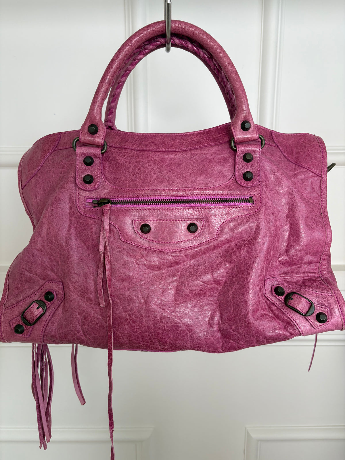 Balenciaga Pink Leather City Bag
