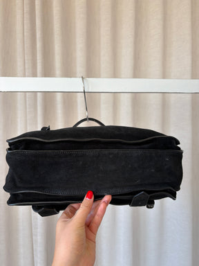 Proenza Schouler Black Suede PS1 Satchel Bag