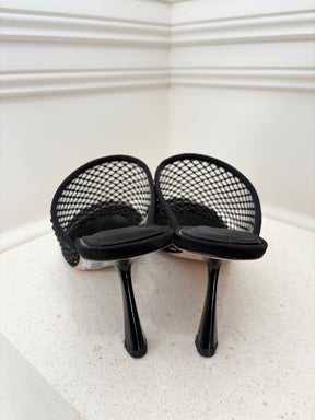 Studio Amelia Mesh Dolly Mules Black, 38