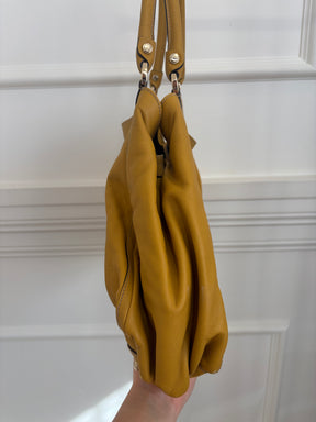 Gucci Mustard Leather Abbey D-Ring Hobo Bag