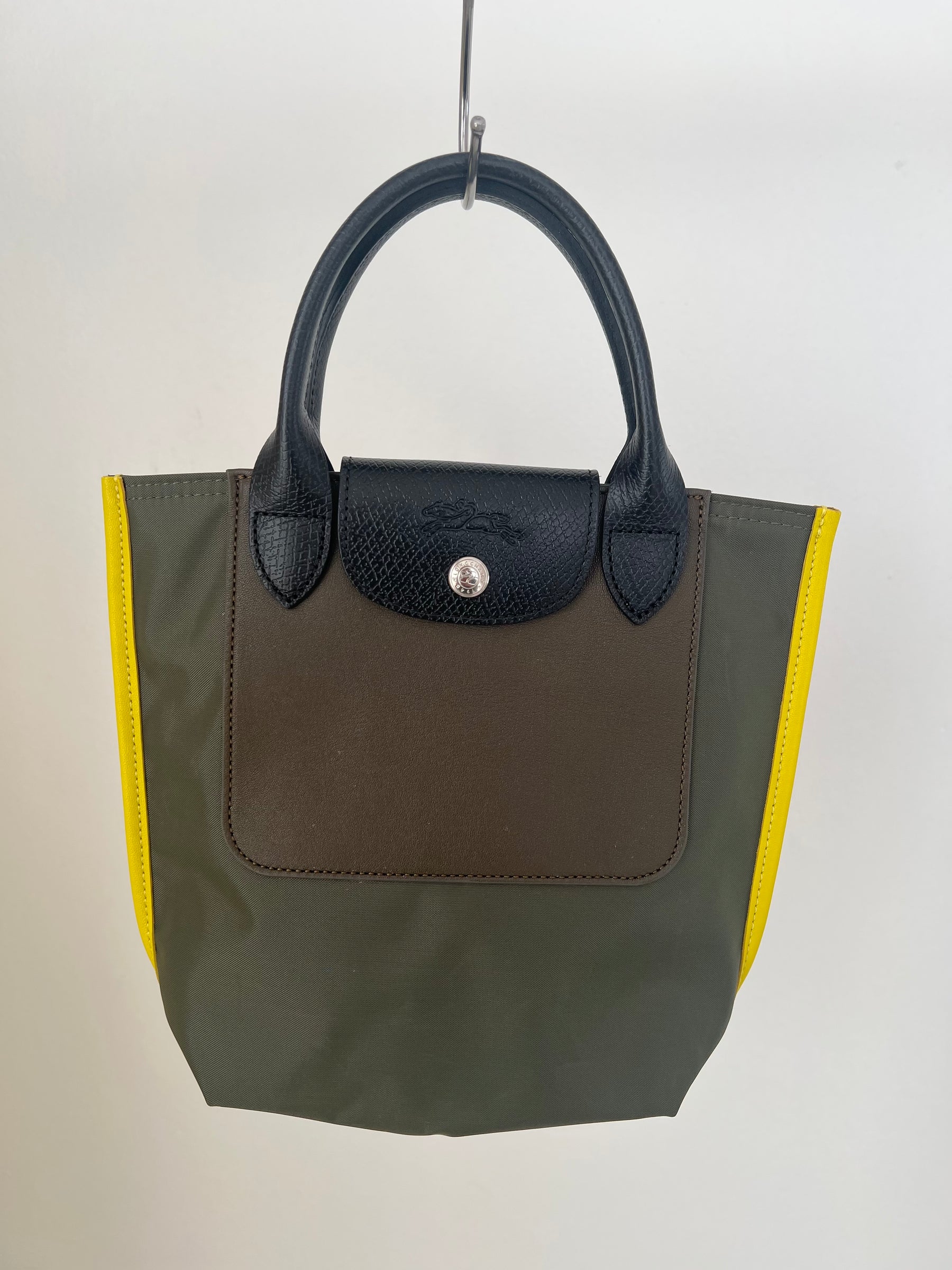 Longchamp Khaki 'Sac Porté Main' Tote Bag