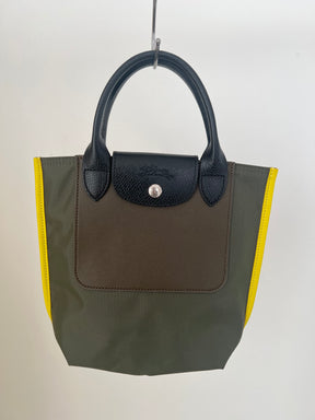 Longchamp Khaki 'Sac Porté Main' Tote Bag