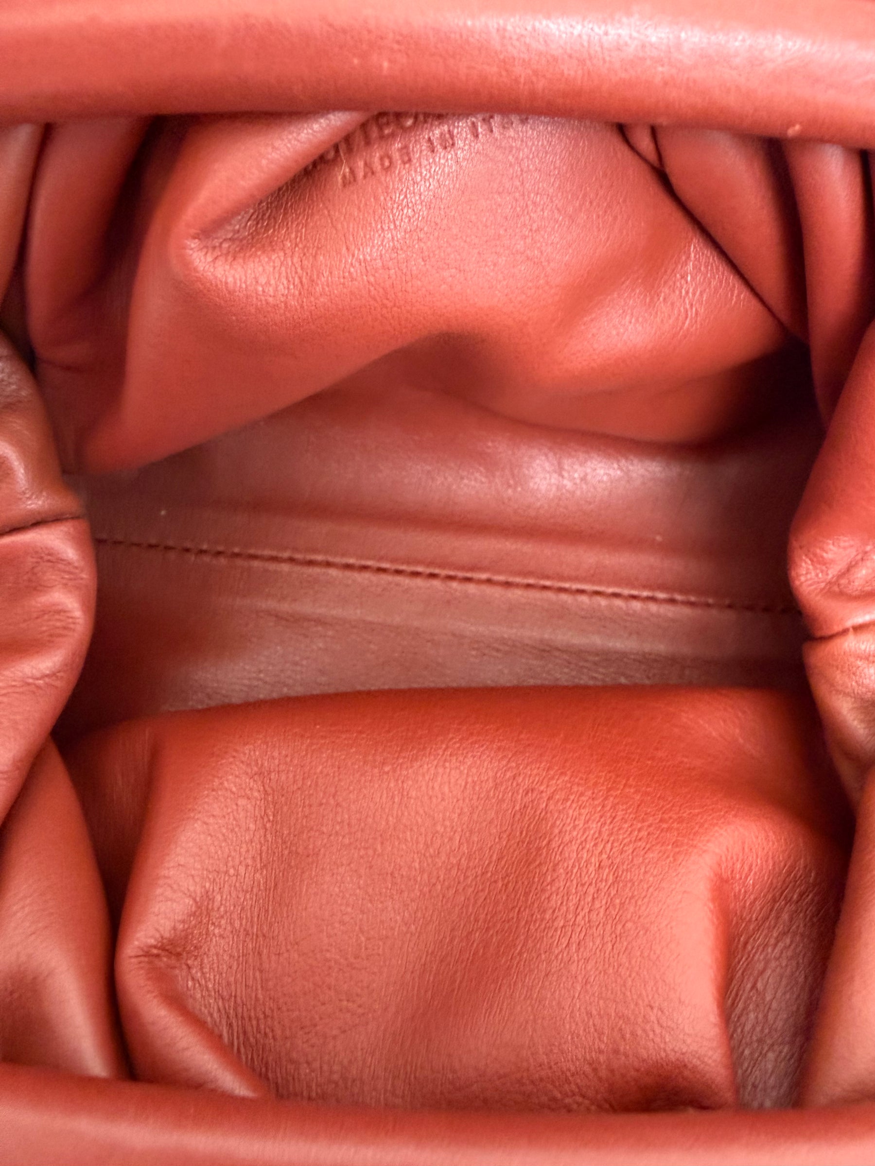 Bottega Veneta Mini Pouch Bag In Brick Red