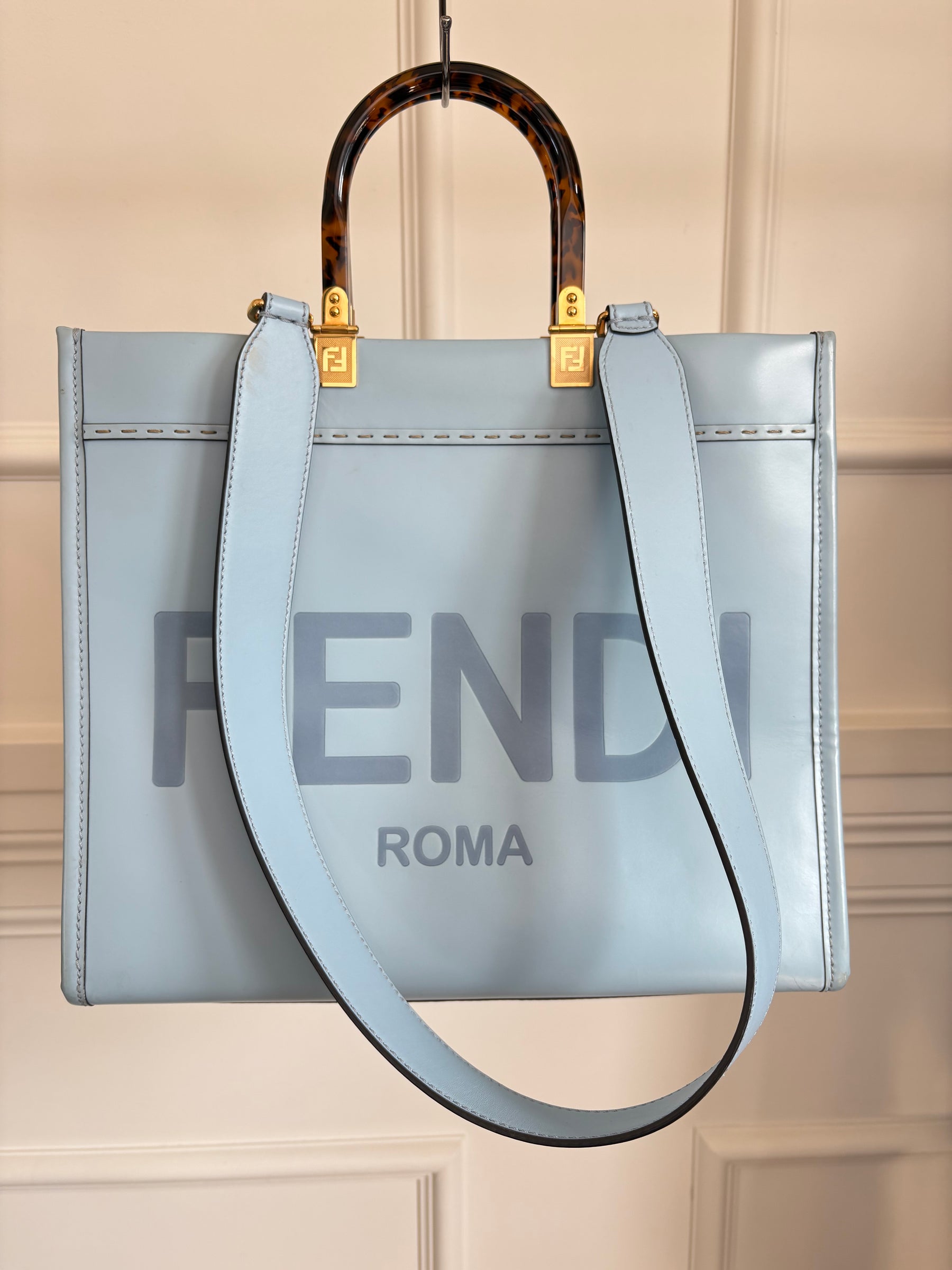 Fendi Pale Blue Sunshine Tote