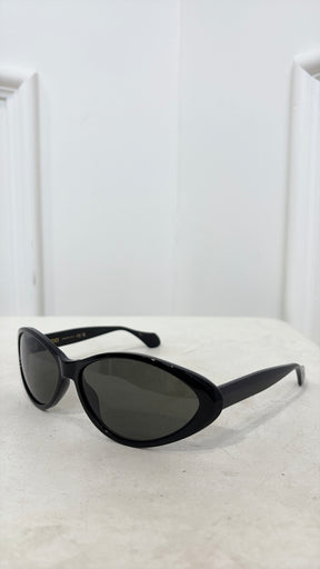 Gucci Black Pointed Oval Sunglasses