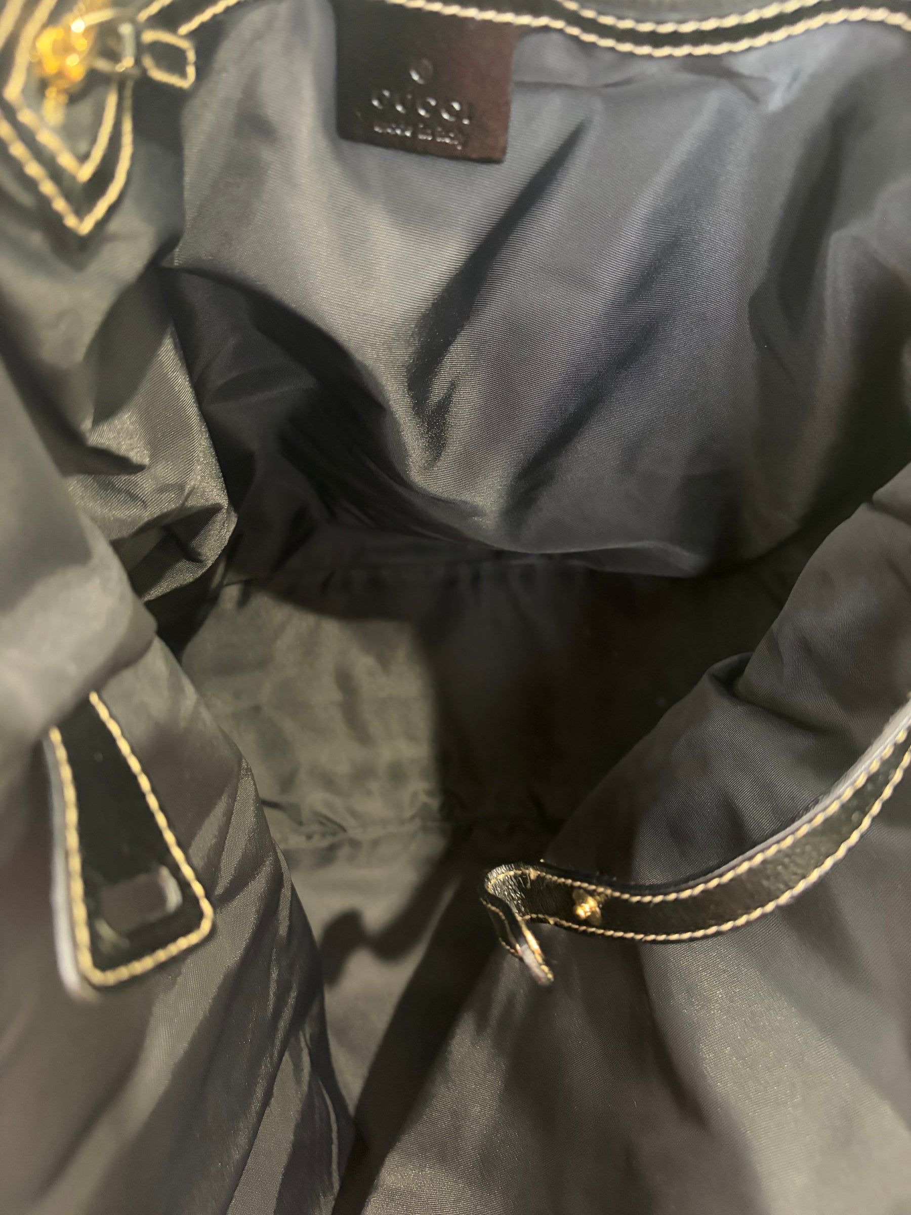 Gucci Black Patent Leather Pelham Shoulder Bag