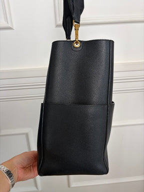 Céline Black Leather Seau Sangle Bucket Bag