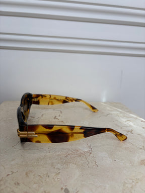 Bottega Veneta Tortoisesehell Oval Sunglasses