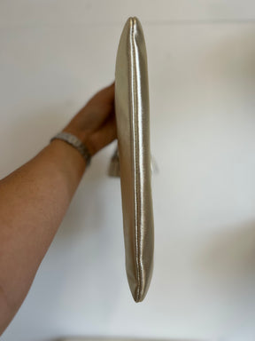 Anya Hindmarch Gold Padded Tassel Clutch