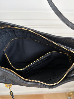 Balenciaga Black Leather City Crossbody Pouch Bag