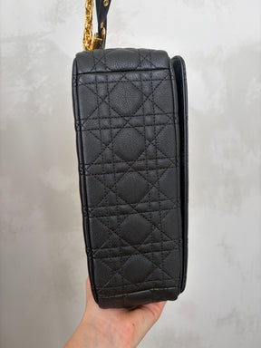 Dior Black Leather Medium Caro Bag
