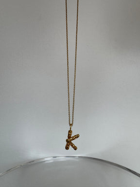 Chloé "K" Alphabet Necklace Gold Tone