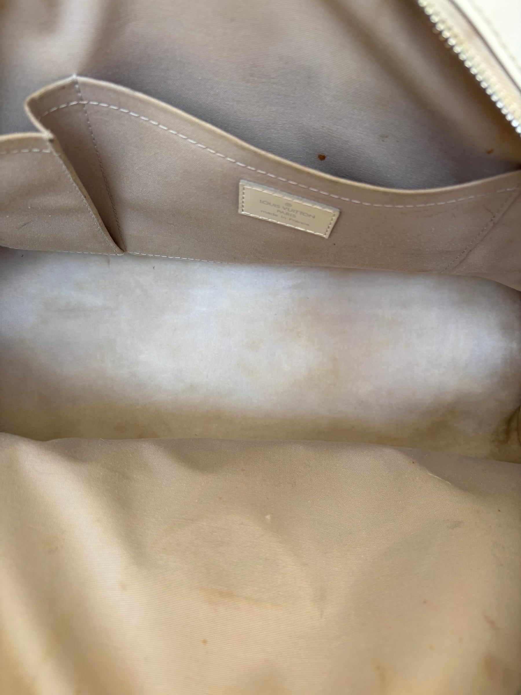 Louis Vuitton Cream EPI Leather Top Handle Bowling Bag