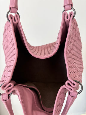 Bottega Veneta Mauve Intrecciato Leather Parachute Tote bag