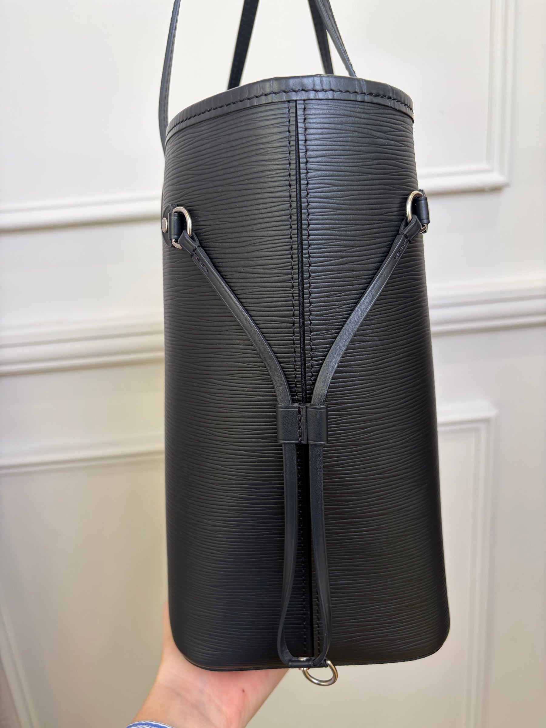 Louis Vuitton Black Epi Leather Neverfull MM Tote