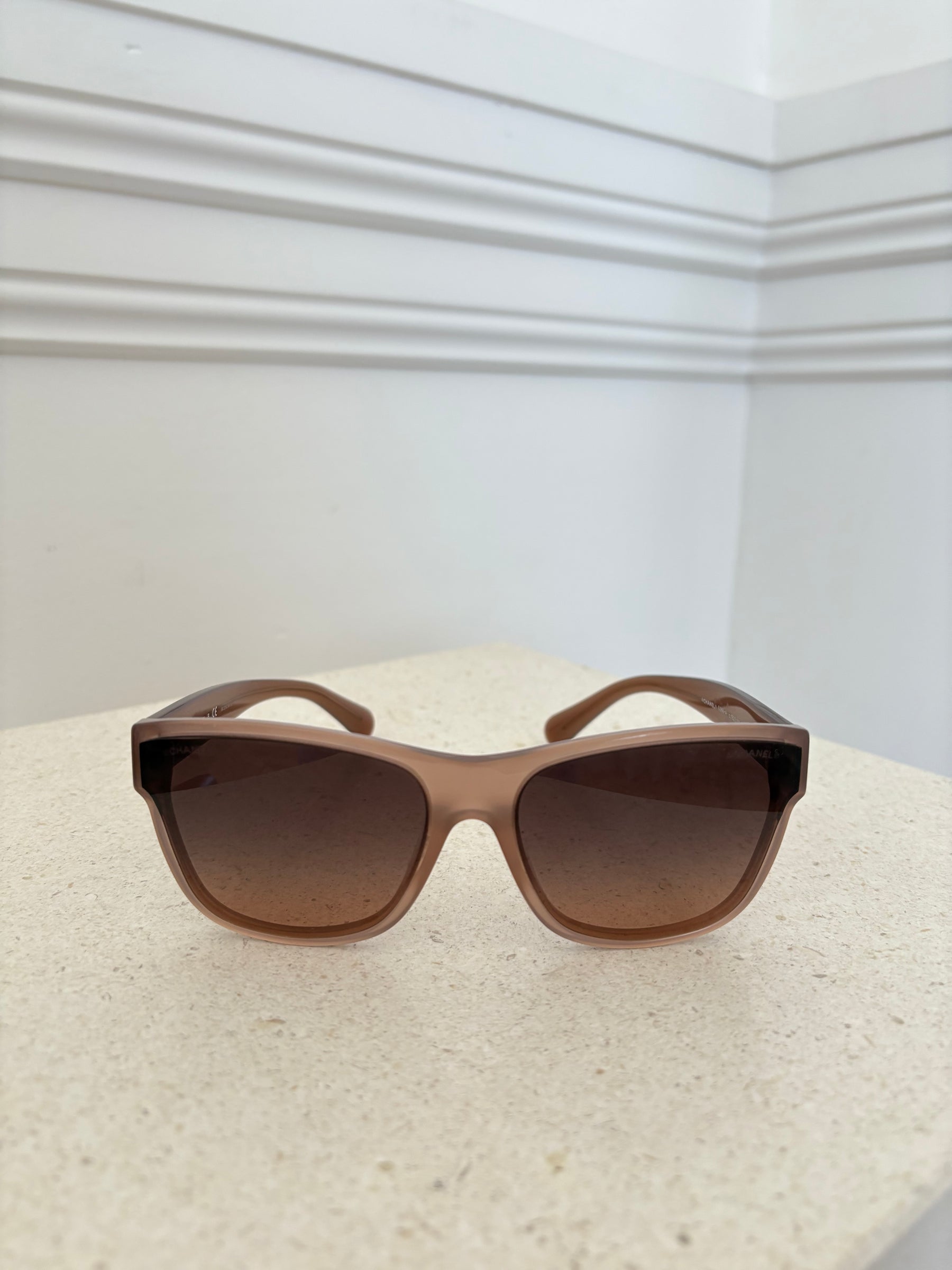 Chanel Taupe Suare Sunglasses