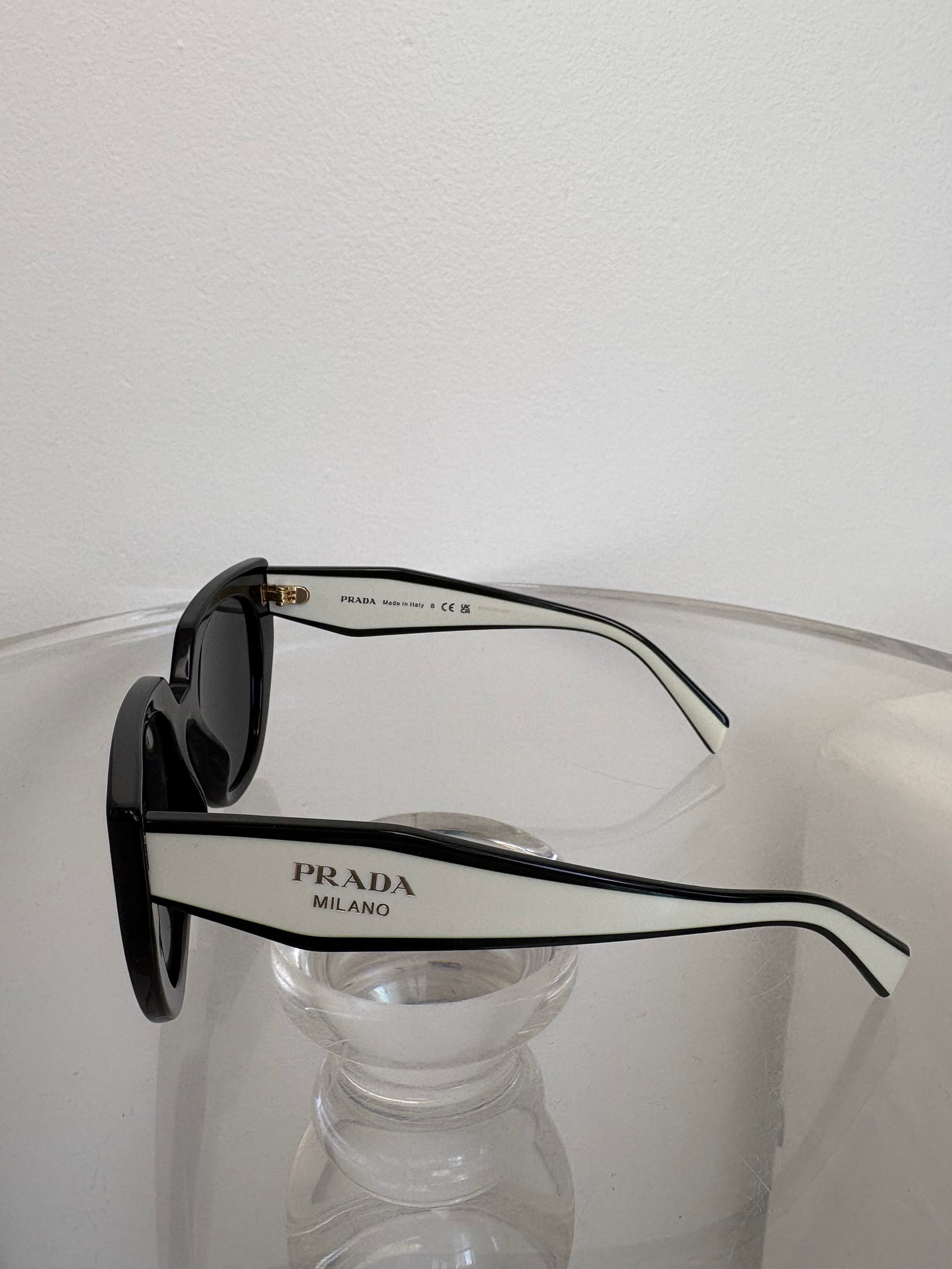 Prada Black And White Sunglasses