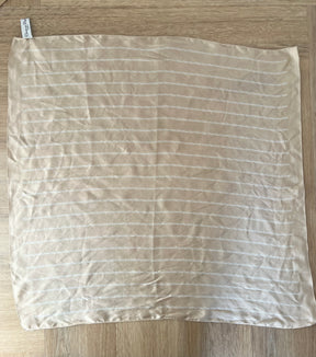 Dior Beige and White Logo Print Silk Scarf