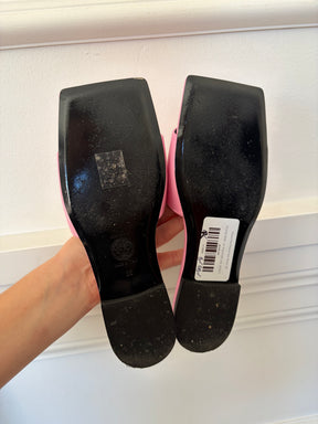 Versace Pink Madusa Head Slides, 35