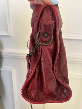 Balenciaga Merlot City Bag