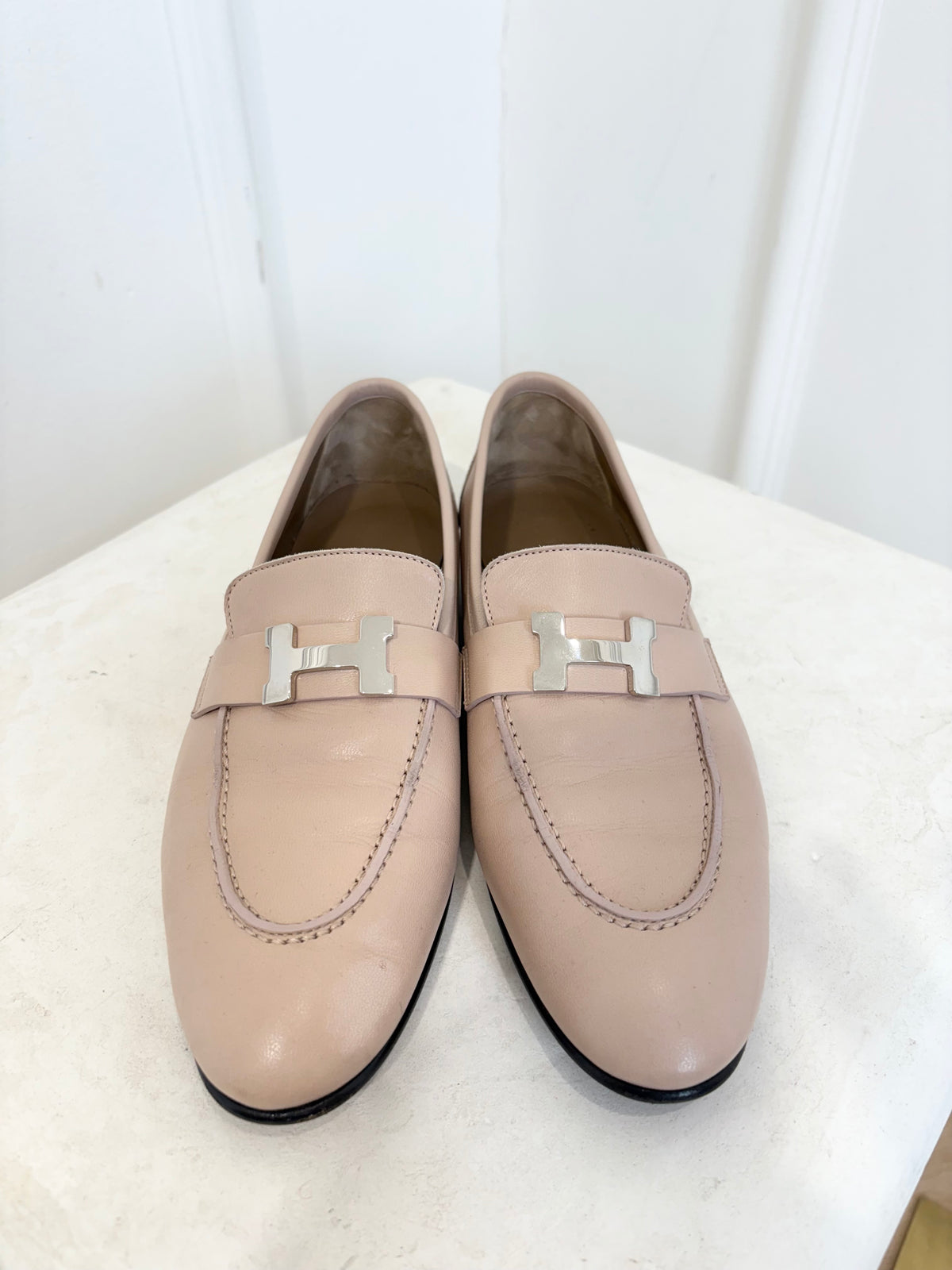 Hermès The Paris Loafer In Blush, 39
