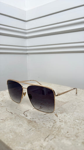 Isable Marant Gold Square Oversized Aviator Sunglasses
