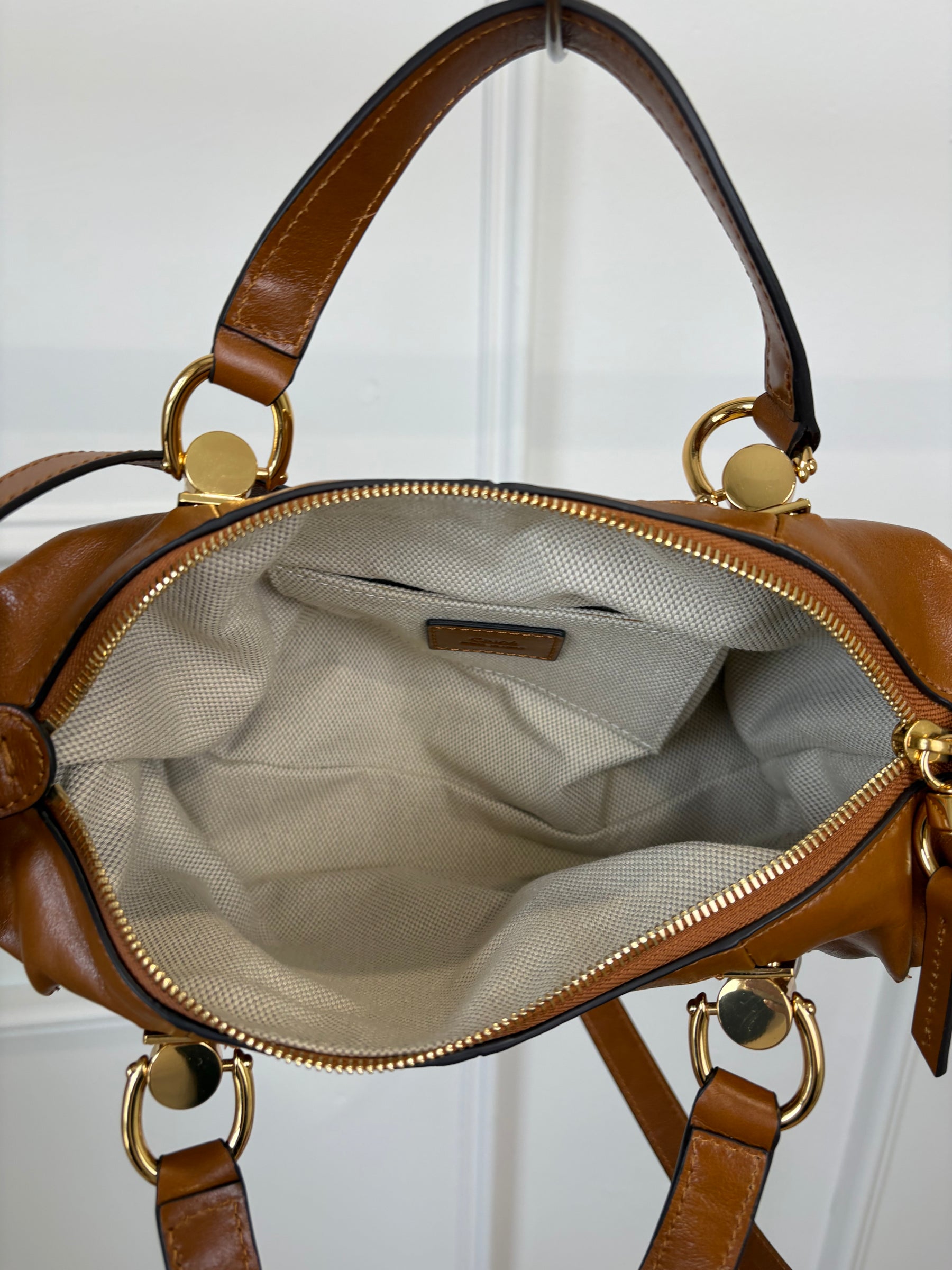 Chloé Tan Leather Paraty Bag