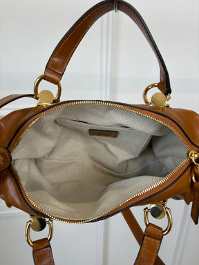 Chloé Tan Leather Paraty Bag