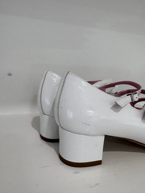 Carel Paris Kina Patent Leather Pumps White, 37.5