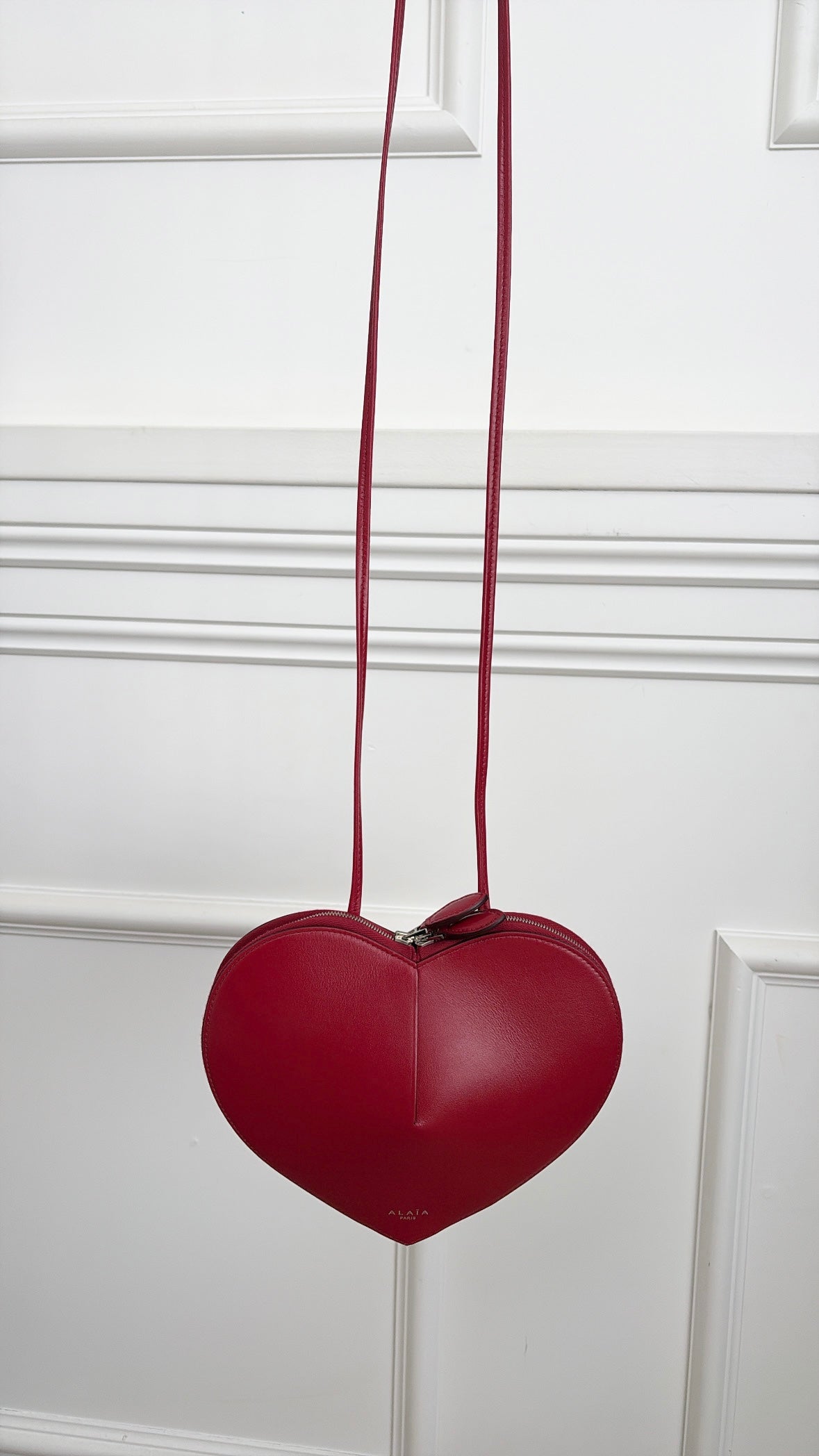 Alaïa Red Leather Heart Bag