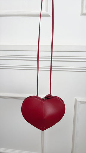 Alaïa Red Leather Heart Bag