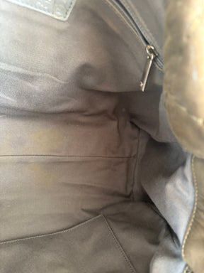 Chanel Taupe Coated Quilted Shoulder Tote