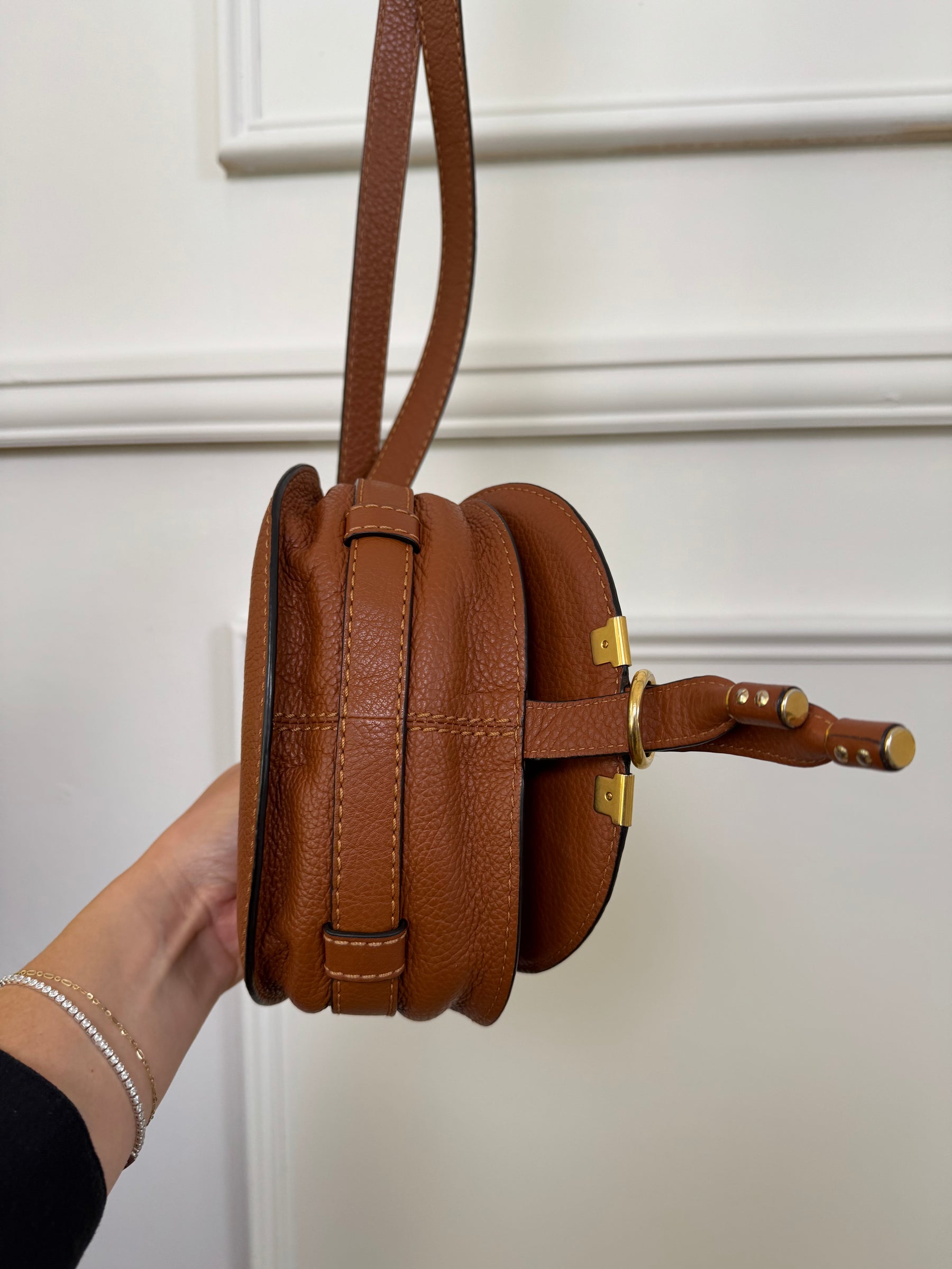 Chloé Tan Leather Marcie Bag