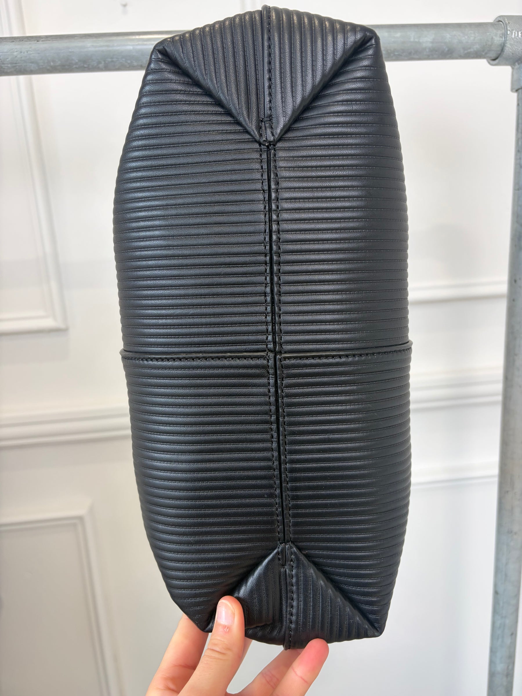 Alexander Wang Black Corrigated Leather Tote
