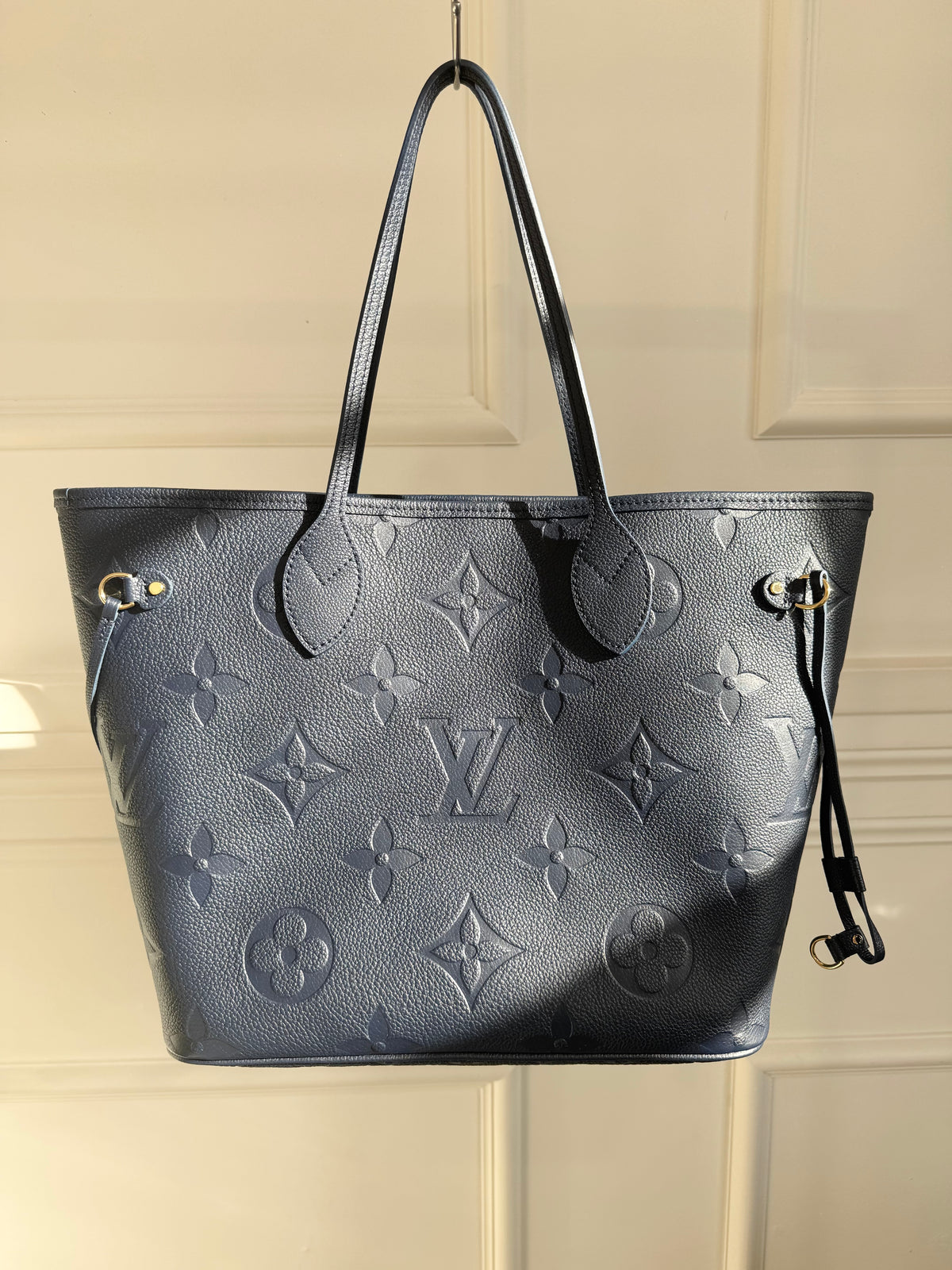 Louis Vuitton Navy Empreinte Leather Neverfull MM