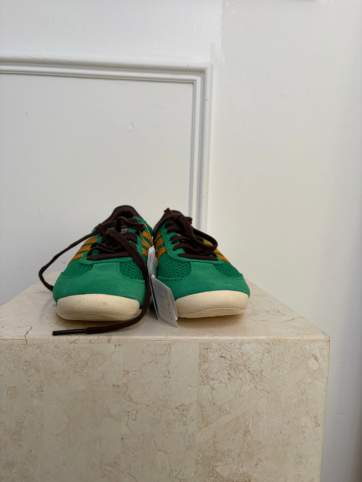 Adidas x Wales Bonner Green and Marigold Knit Sneakers, 6 US