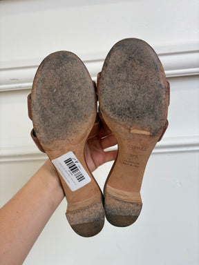 Hermès Tan Oran Mules, 37.5
