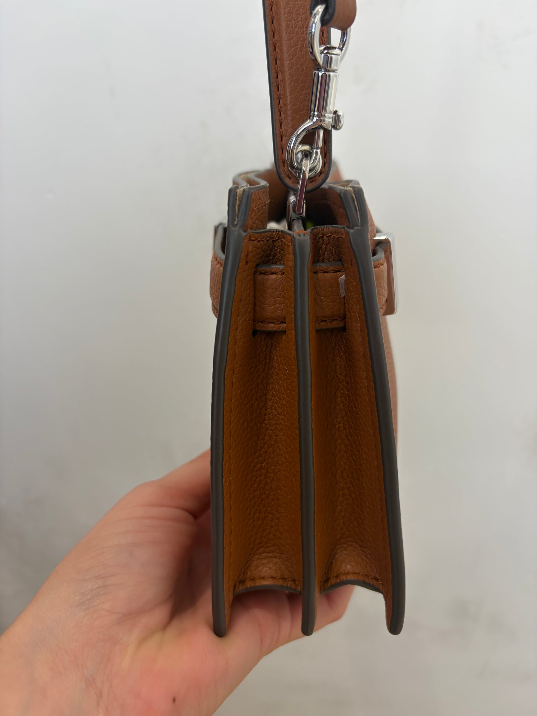 Tory Burch Chestnut Leather Top Handle Radziwell Bag